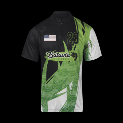 Custom Men’s Short Sleeve Cadet Zip Fishing Jersey